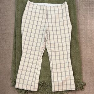 a new day Plaid Women's Trousers - Cream and Black